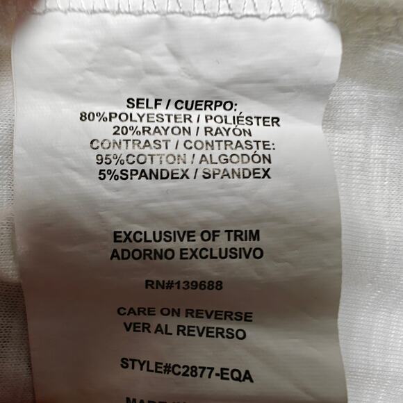 Coco & Jaimeson Off White Beige Embroidered Peplum Top Women’s XL NEW - Picture 7 of 9